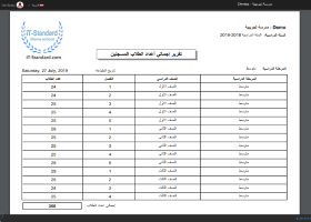 تقرير اعداد الطلاب